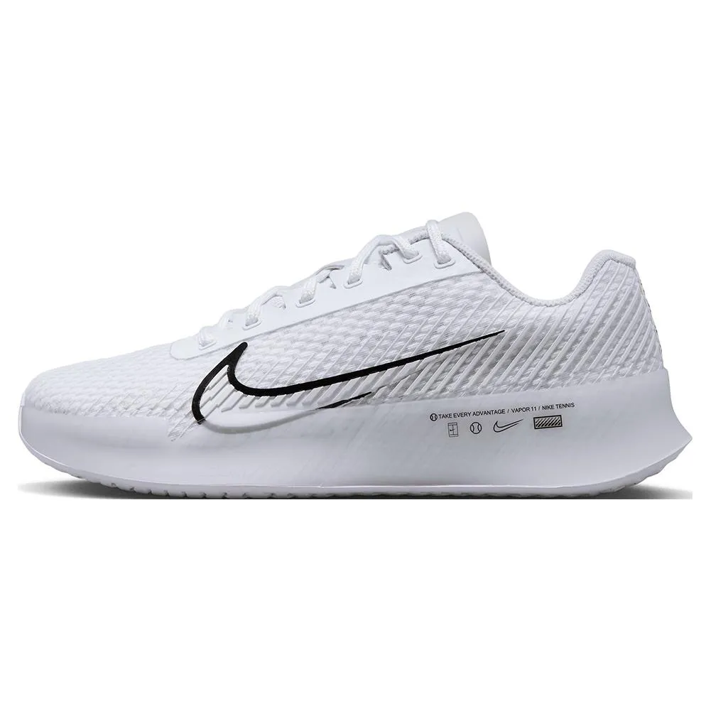 Sand Move Leather Nike Women's Air Zoom Vapor 11 Tennis Shoes White and Black
