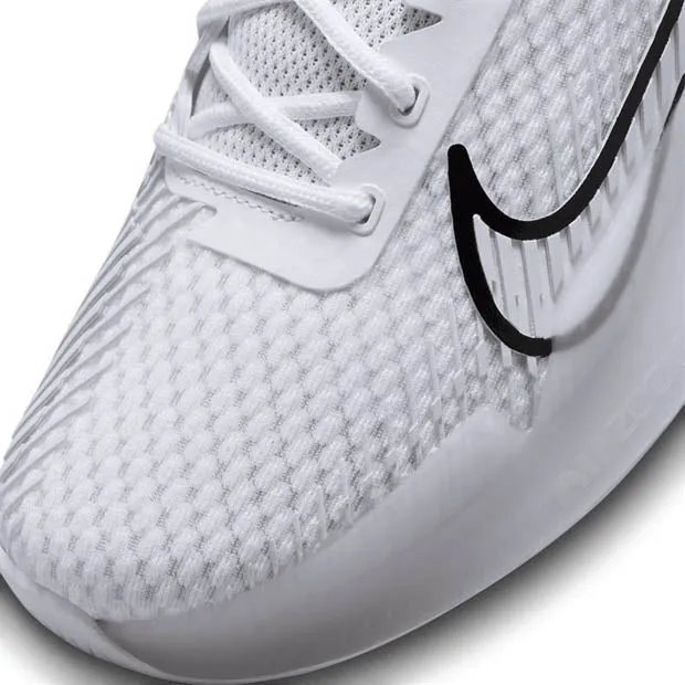 Nike Women's Air Zoom Vapor 11 Tennis Shoes White and Black Meadow Glow Flexibility