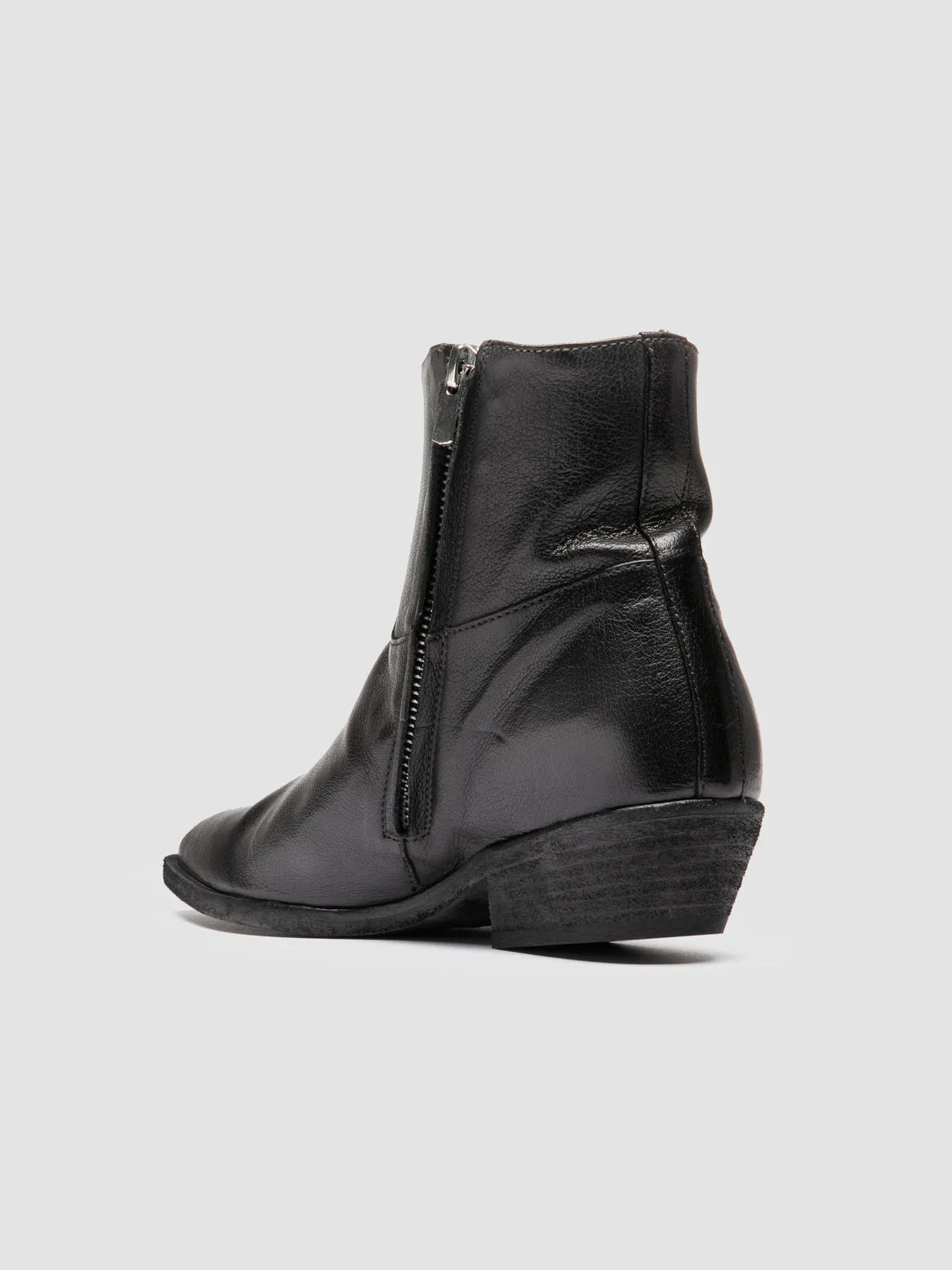 Style Pop NOELIE DD 102 - Black Leather Zip Boots