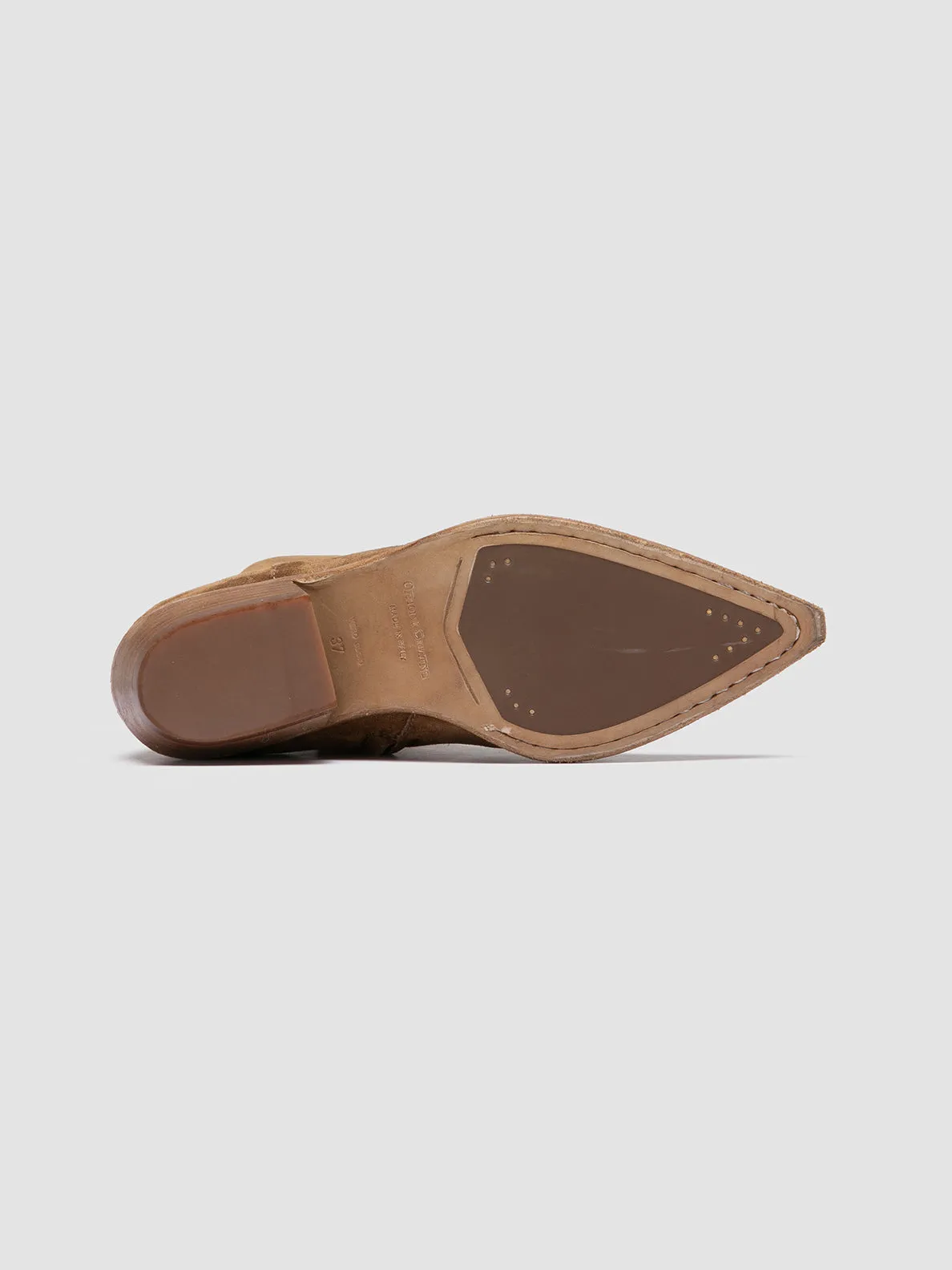 NOELIE DD 102 - Brown Suede Zipped Boots velcro