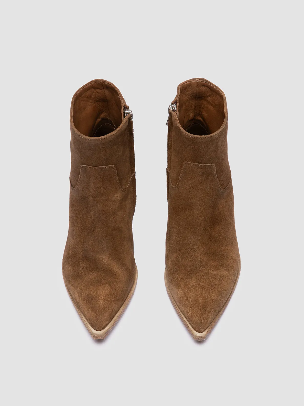 NOELIE DD 102 - Brown Suede Zipped Boots water proof