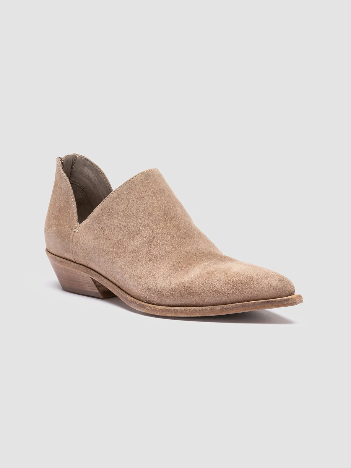 Knitted Warm Urban Walk NOELIE DD 106 -Taupe Suede Zipped Boots
