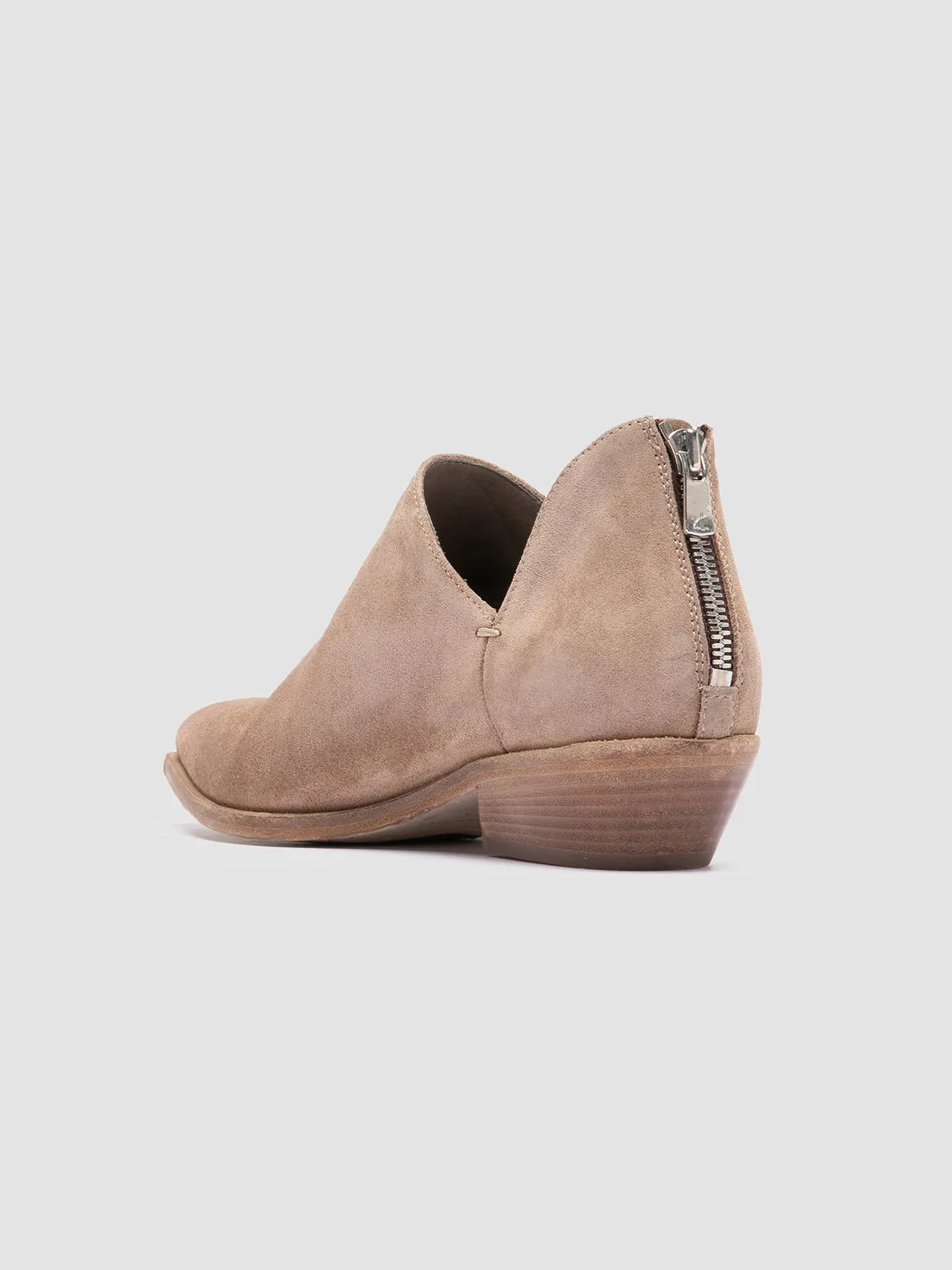 NOELIE DD 106 -Taupe Suede Zipped Boots Comfort Midsole Angel Glow