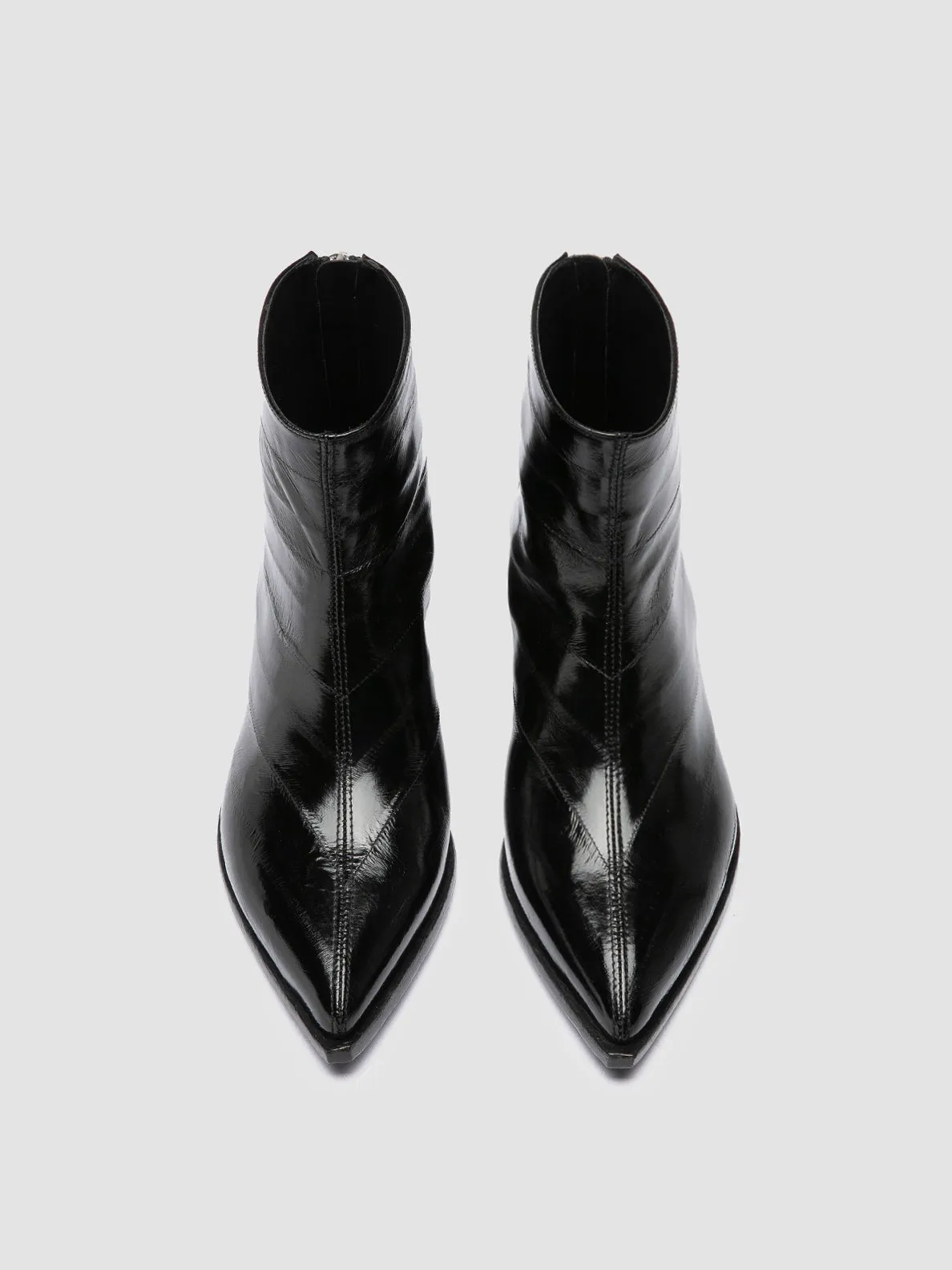 NOELIE DD 109 - Black Leather Zipped Boots Calm Step Indoor