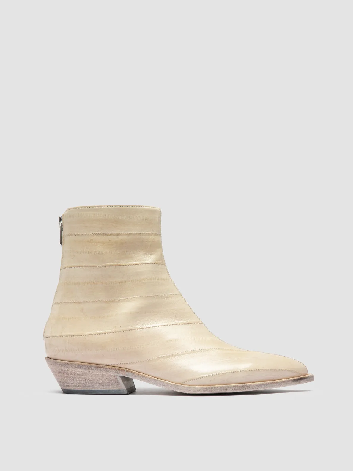 Street Ball NOELIE DD 109 - Off White Leather Zipped Boots