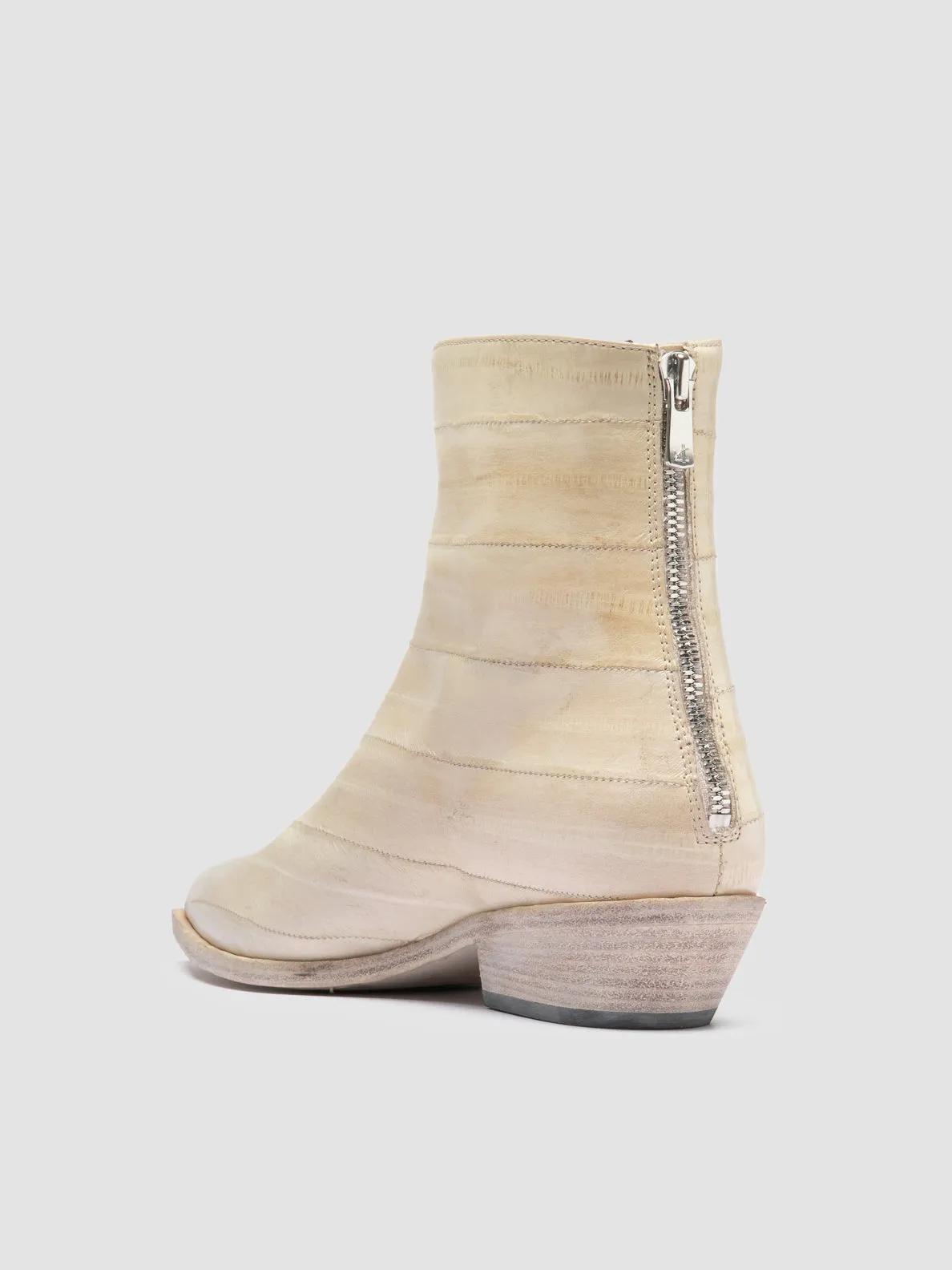 Vintage Mood NOELIE DD 109 - Off White Leather Zipped Boots