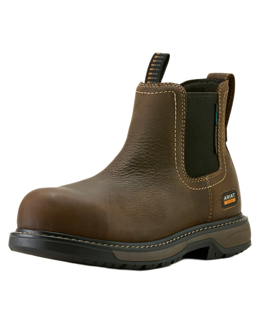 Ariat Womens Riveter Chelsea Waterproof Composite Toe Work Boots Sturdy Construction Street Icon