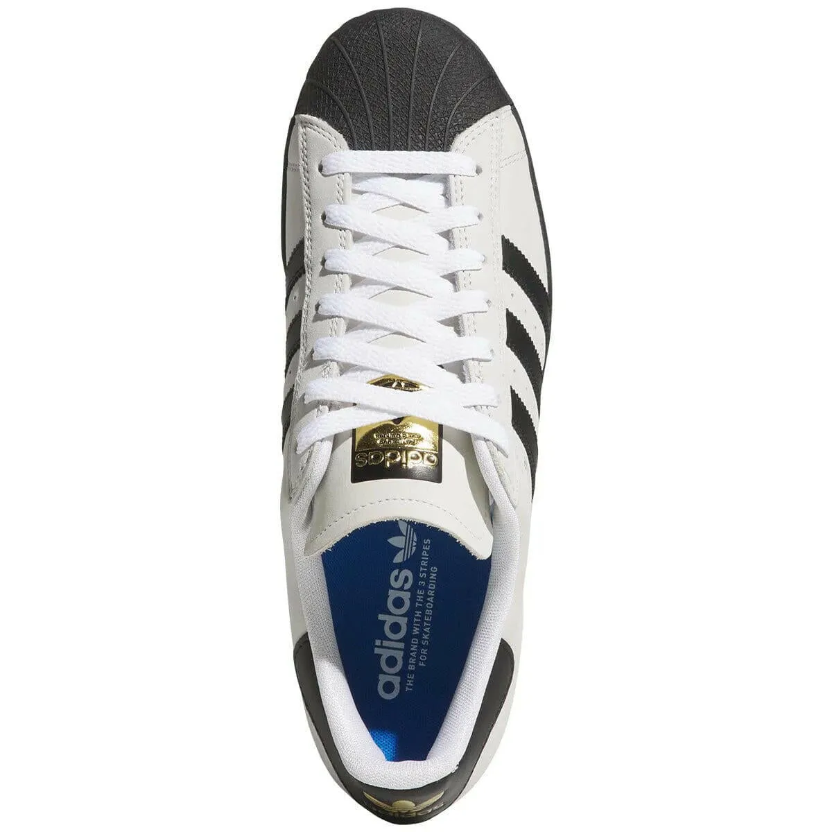 Skate Ready Snug Support Fit Adidas - Superstar Adv Shoes Crystal White/Black/White