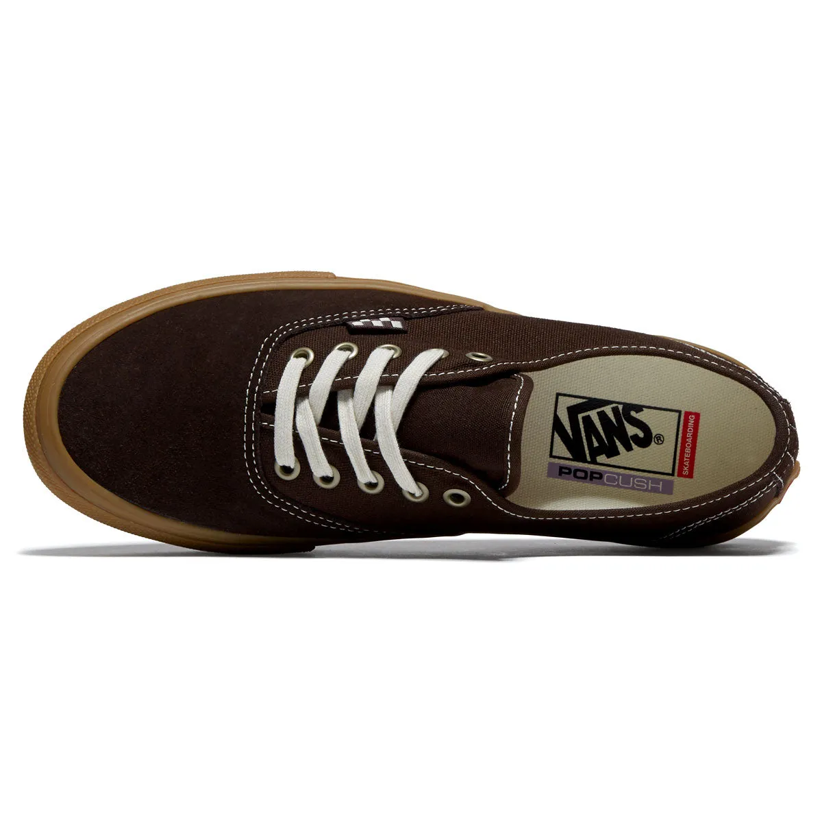 Sport Wear High Durability Vans Skate Authentic Shoes - Brown/Gum