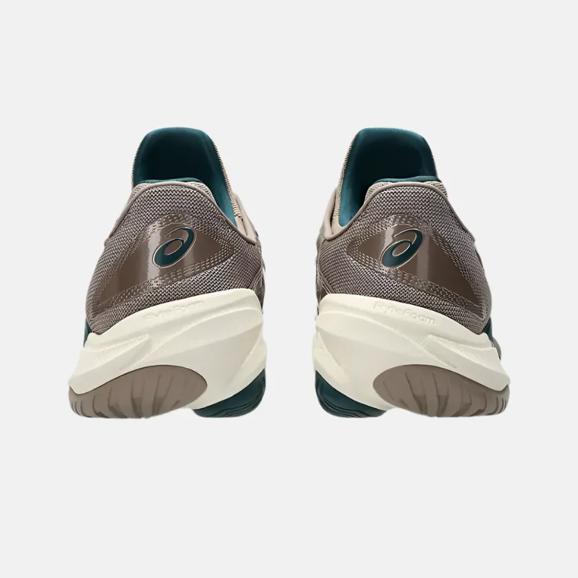 Adaptive Fit Durable Build Asics Court FF 3 Men's Tennis Shoes -Taupe Grey/White