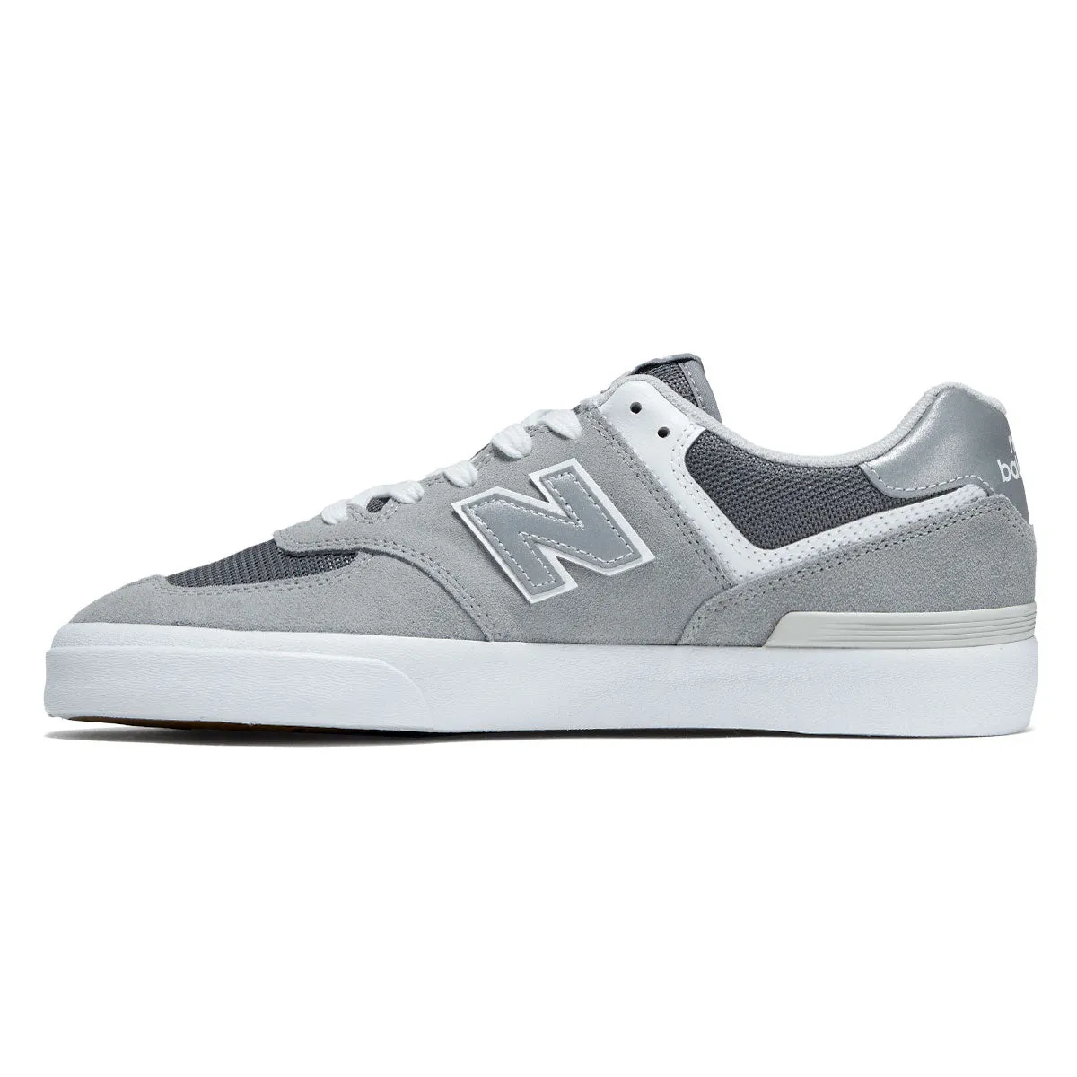 New Balance 574 Vulc Shoes - Grey/White Suede Free Fit
