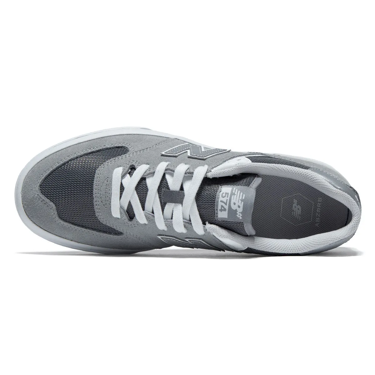 New Balance 574 Vulc Shoes - Grey/White Suede Easy Wear Street Gear