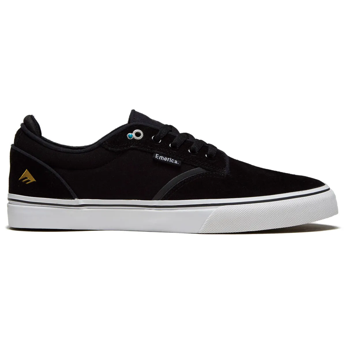 Emerica Dickson Shoes - Black/White/Gold Push Control Speed Performance Fit