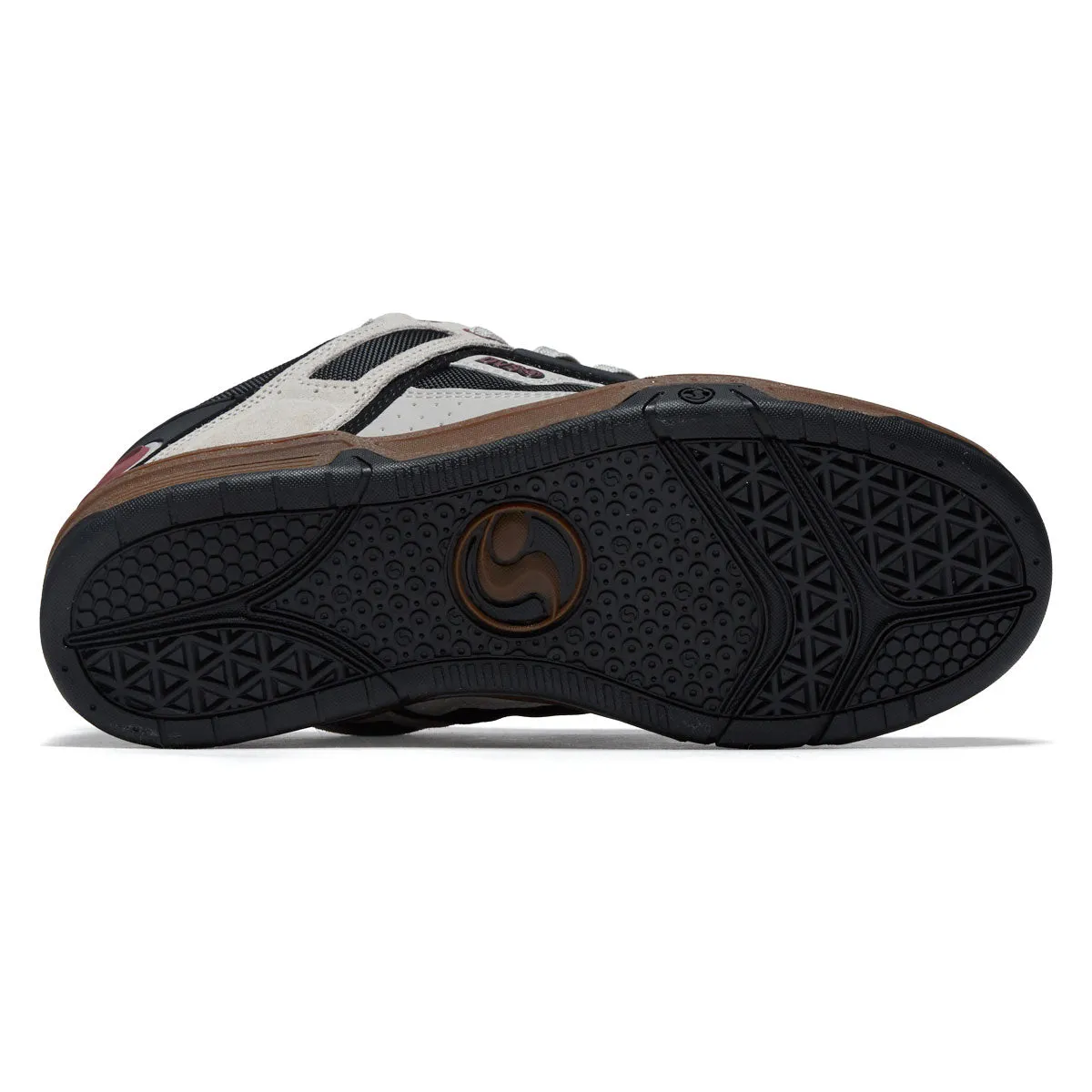 DVS Comanche Shoes - Silver Grey/Black/Ruby Wine Suede Easy Clean