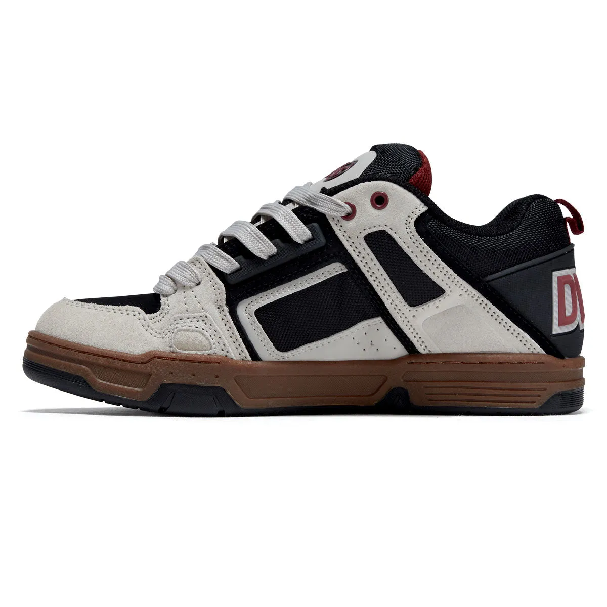 DVS Comanche Shoes - Silver Grey/Black/Ruby Wine Suede Comfortable Breathability Grip Flex