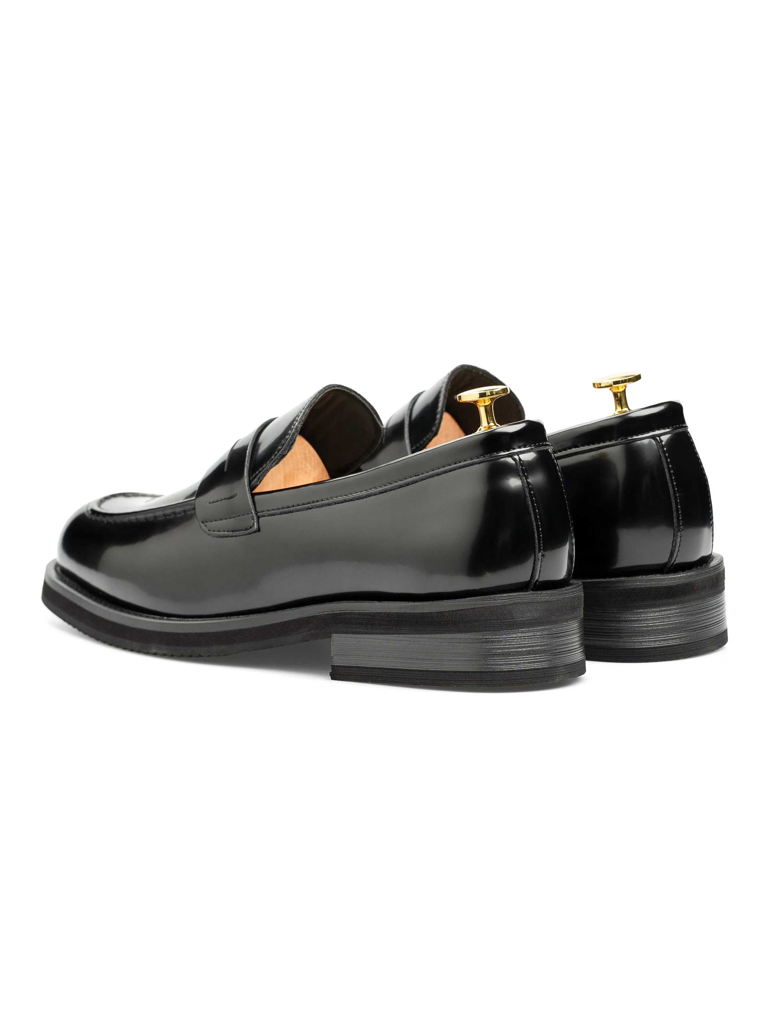 Vincero Penny - Black Patent Leather Orthopedic friendly Slip   On