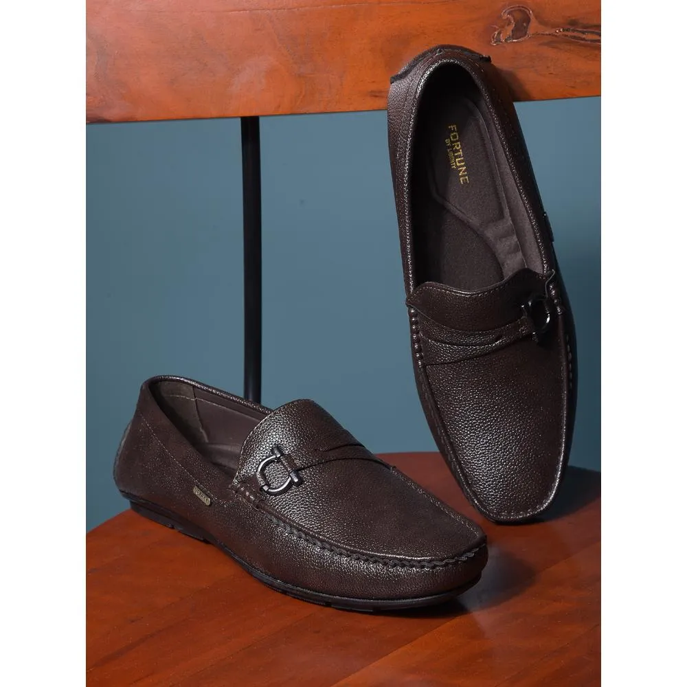 Comfortable Slip-on Style Fortune By Liberty Mens SME-2E Brown Formal Loafers