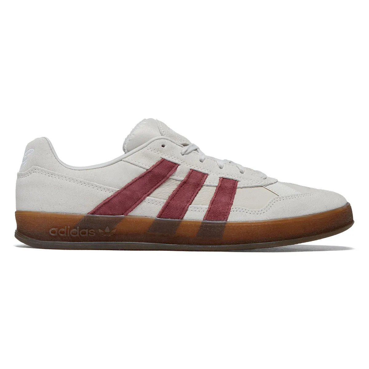 Rugged Wear Clean Style Adidas Aloha Super Shoes - Aluminum/Shadow Red/Gum