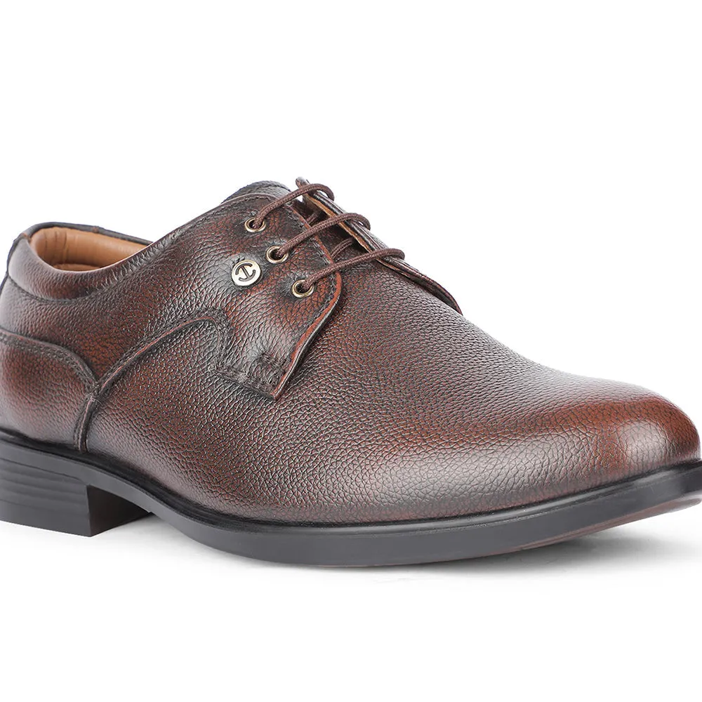 Healers Formal Brown Lacing Derby Shoes For Men S201-05 By Liberty Elegant Daily Look