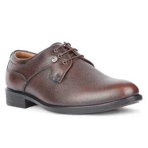 Healers Formal Brown Lacing Derby Shoes For Men S201-05 By Liberty Comfortable Daily Wear