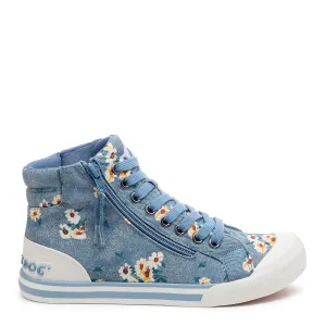 Storm Jog Trendy Appeal Jazzin Blue Floral High Top Sneaker
