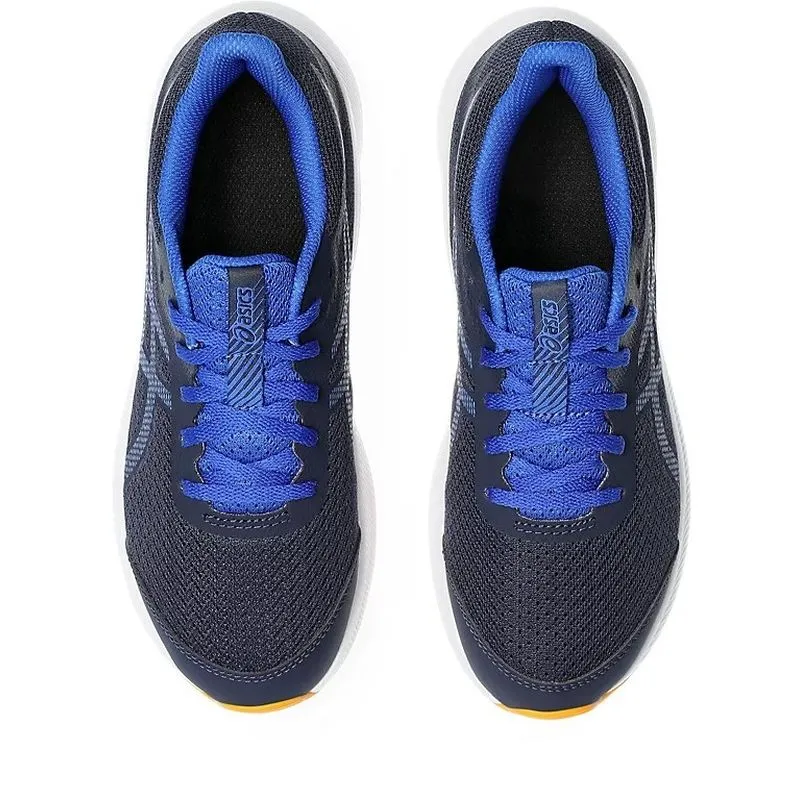 ASICS Patriot 13 GS Kids Running Shoes running in a taiga area shoes