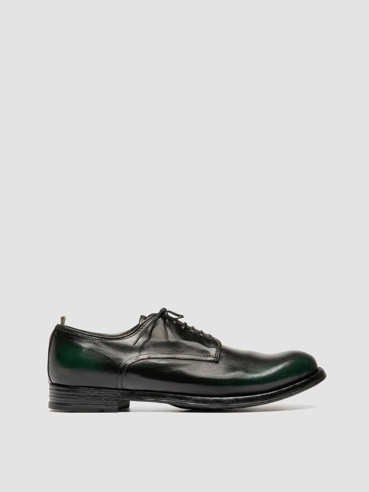 ANATOMIA 012 - Green Leather Derby Shoes Balanced Build Chic Look
