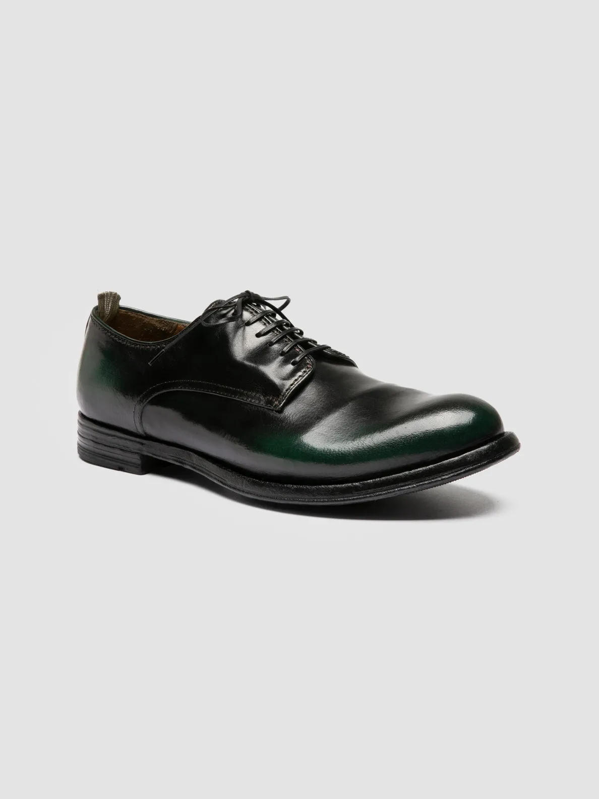 ANATOMIA 012 - Green Leather Derby Shoes Comfort Fit Walk
