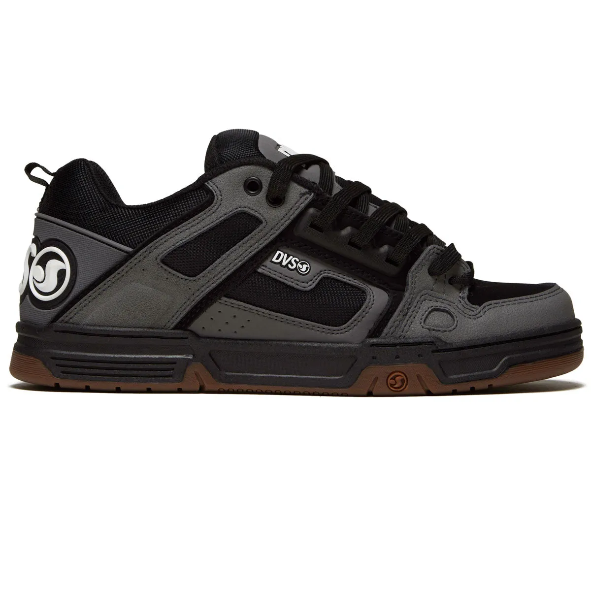DVS Comanche Shoes - Charcoal/Black/White/Nubuck Grip Design Tough Wear