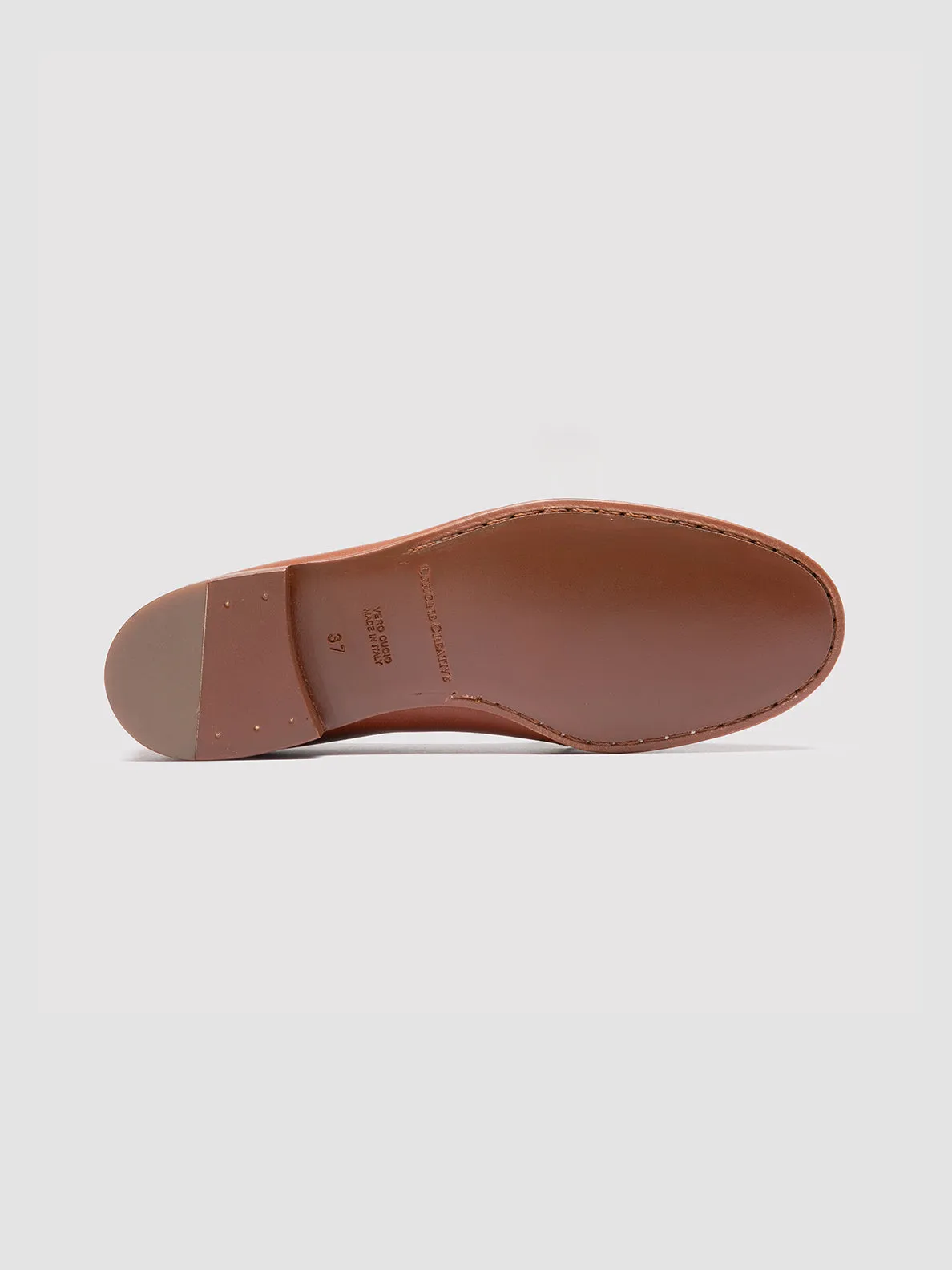 Resort Mood OLIVER 102 - Brown Leather Ballerina Shoes