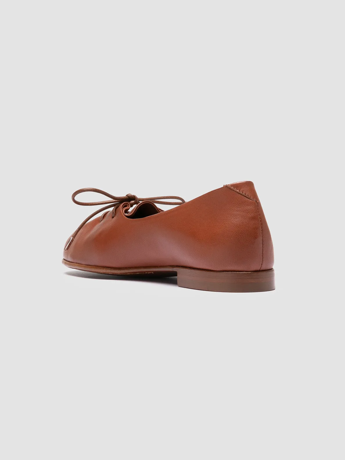Comfort OLIVER 102 - Brown Leather Ballerina Shoes