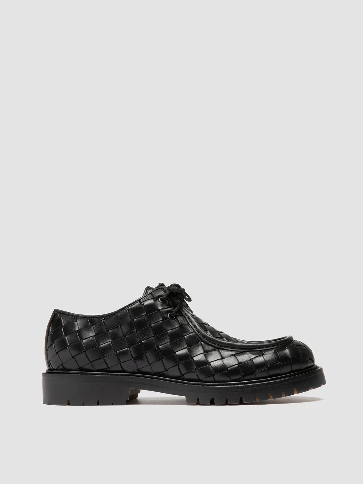 Chic Step BOSS 015 - Black Leather Derby Shoes