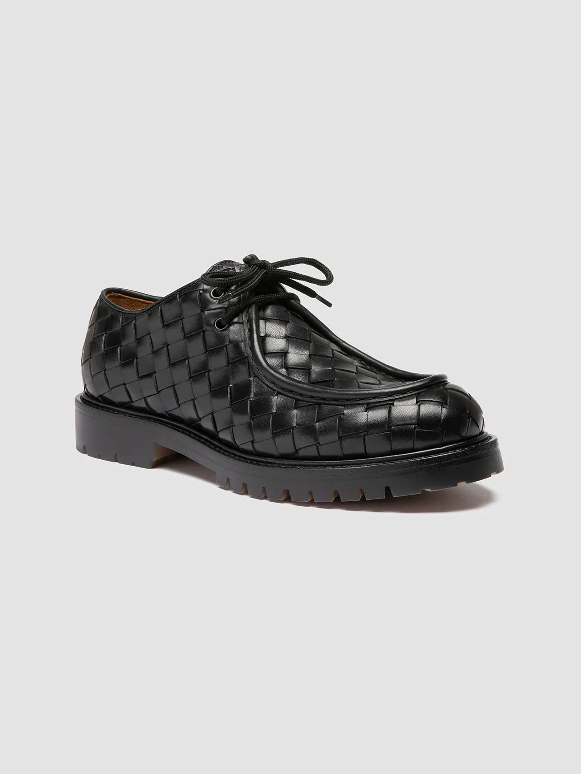 Workday Essential BOSS 015 - Black Leather Derby Shoes