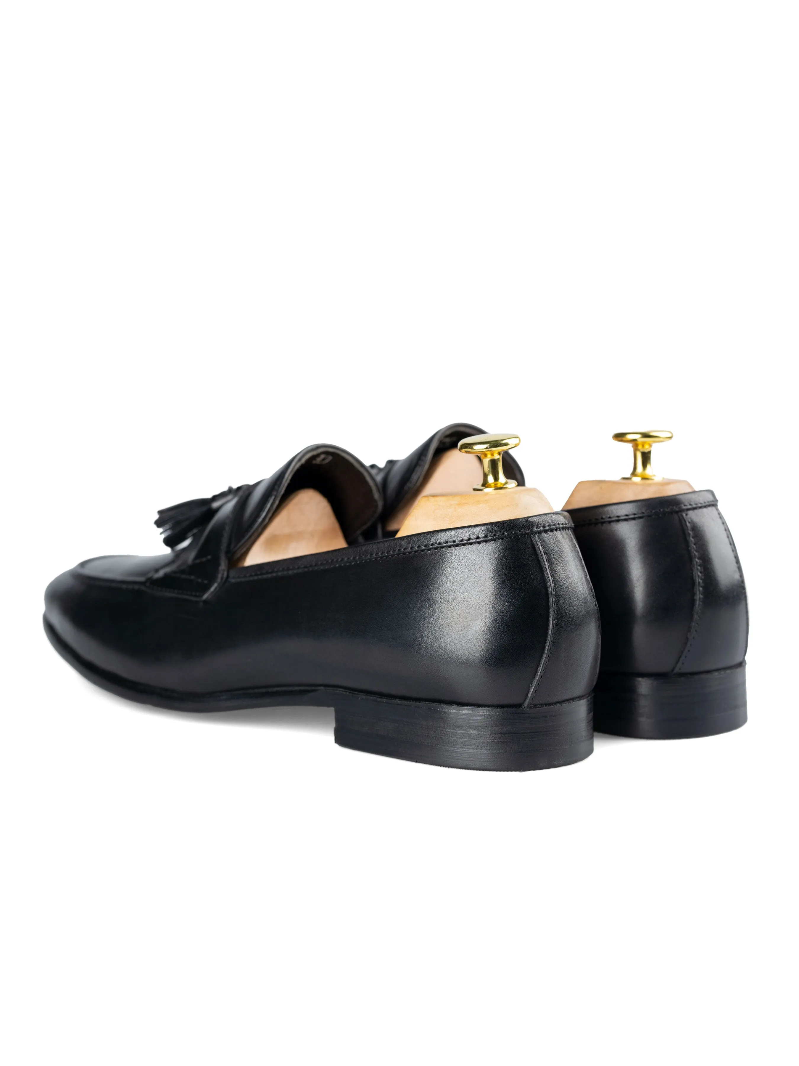 Tassel Loafer Wing Strap - Solid Black Local Lane All Day Wear