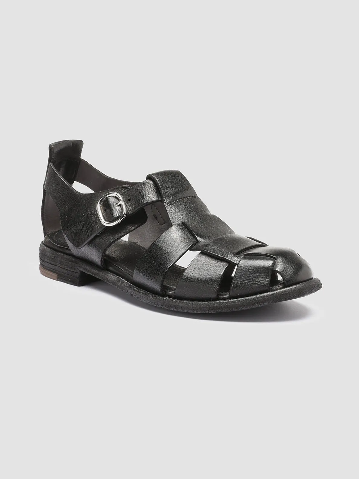 Icon Walk LEXIKON 536 - Black Leather Sandals