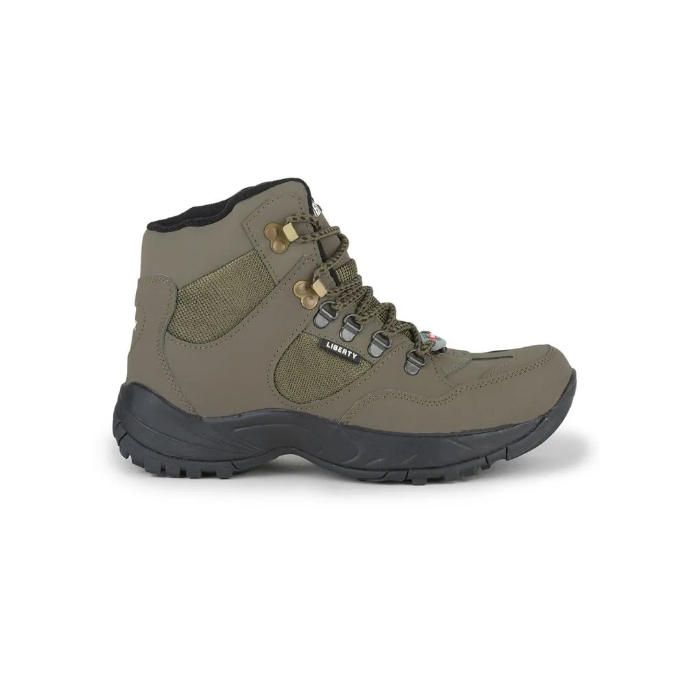 Performance Trekking Anti-Slip Hiking Freedom Casual (Green) Defence Hiking/Trekking Ankle Shoes SHIKHARPRM By Liberty