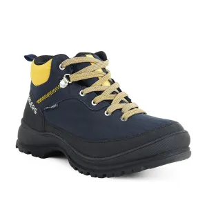 Long Distance Walk Healers Sports Trekking Navy Blue Lacing Shoes For Men RACE-1 By Liberty