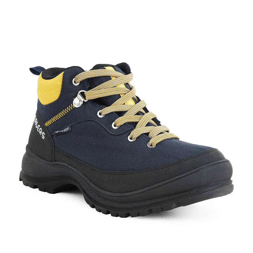 Long Distance Walk Healers Sports Trekking Navy Blue Lacing Shoes For Men RACE-1 By Liberty