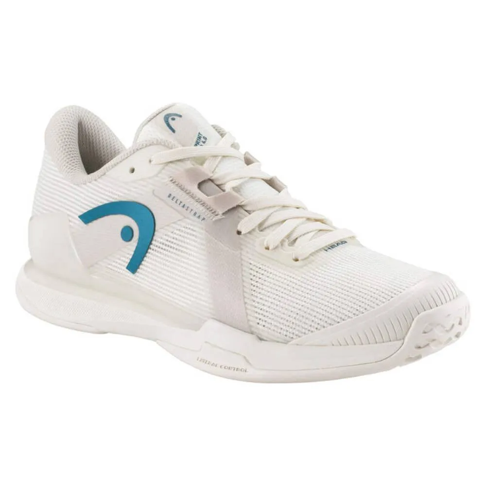 Synthetic Upper Slim Shape Head Sprint Pro 4.0 Women's Tennis Shoe (Chalk White/Twilight Blue)