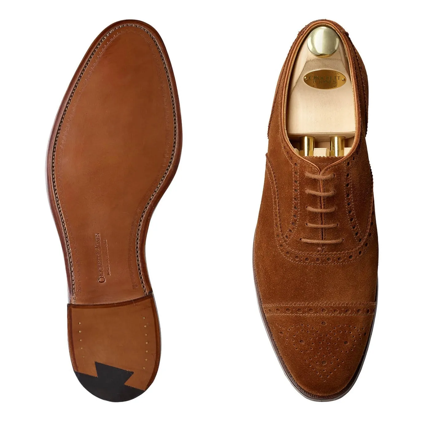 Westfield Tobacco Calf Suede Modern Style Tailored Design