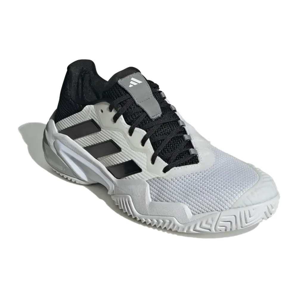 Adidas Barricade 13 All Court Tennis Shoe (Mens) - Cloud White/Core Black/Grey Three Training Zip Up Design
