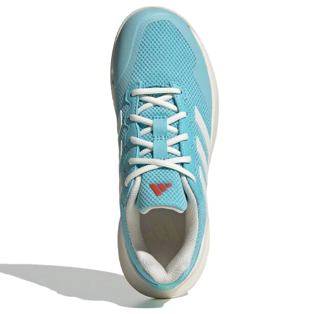 adidas GameCourt 2 All Court Tennis Shoes (Ladies) - Light Aqua/Off White/Bright Red Outdoor Sport