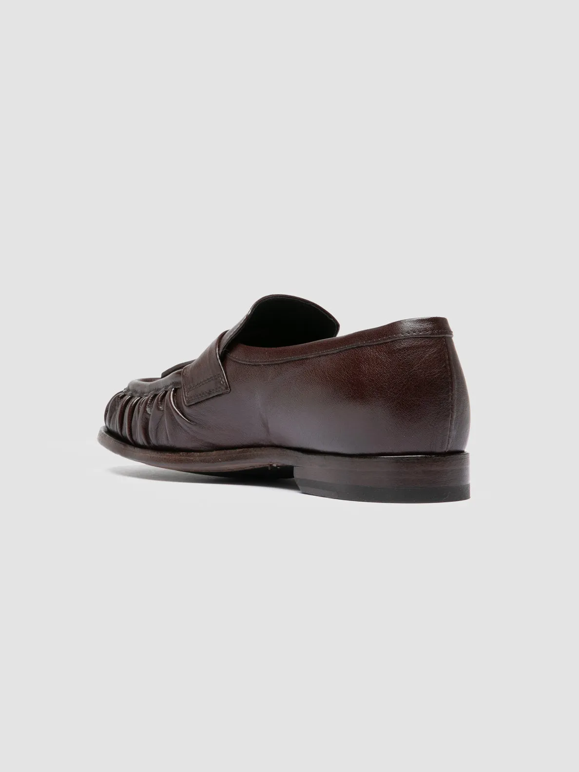 SOLITUDE 108 - Brown Leather Tassel Loafers Rain Guard