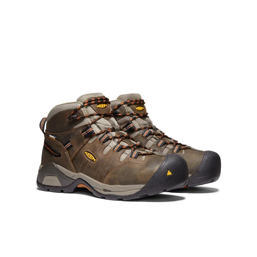 Supportive Boots Men's Detroit XT Waterproof Boot (Soft Toe)  |  Black Olive/Leather Brown