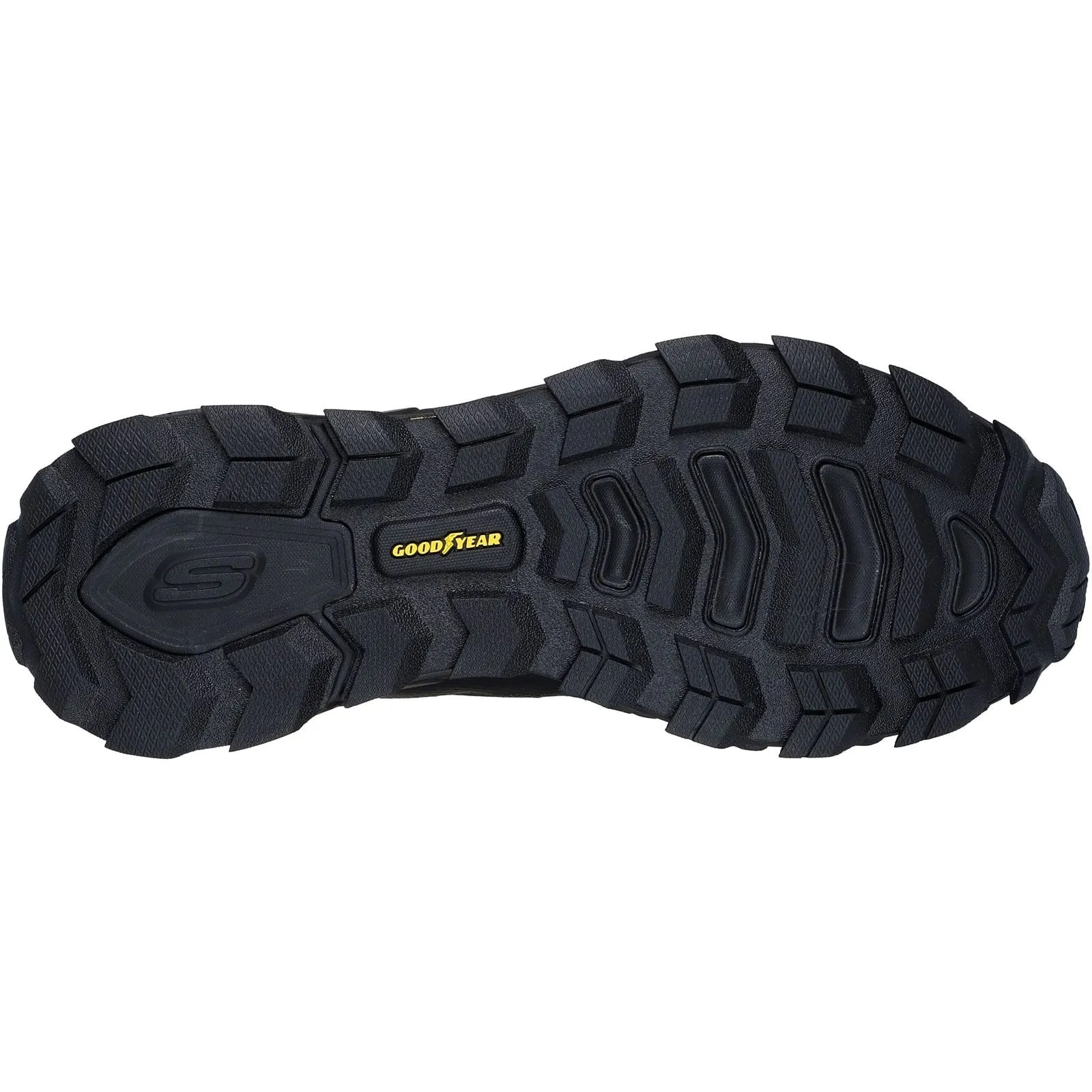 Skechers Mens Max Protect Assembly Hiking Shoes Black Wilderness Use
