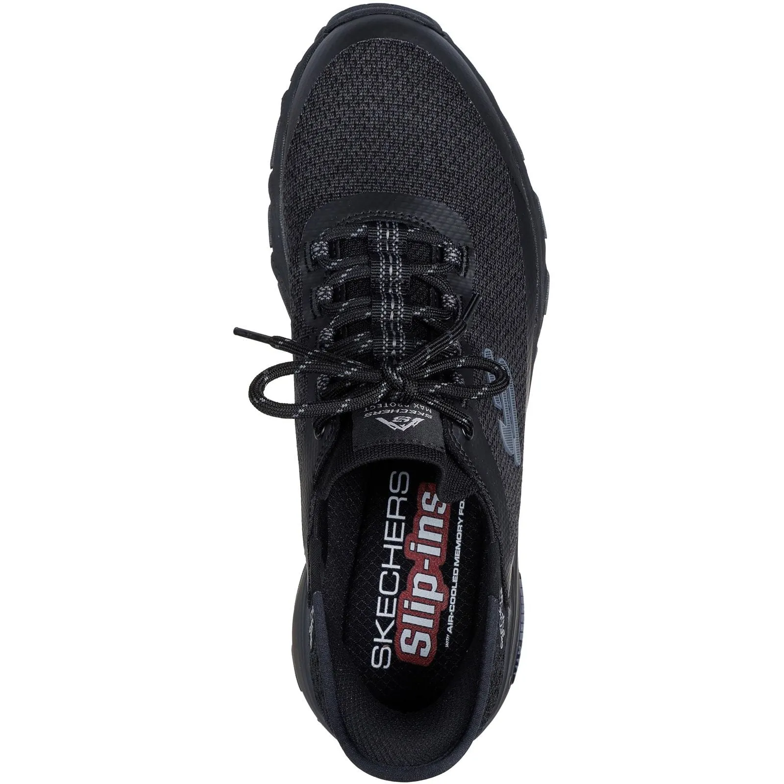 Skechers Mens Max Protect Assembly Hiking Shoes Black Slope Support