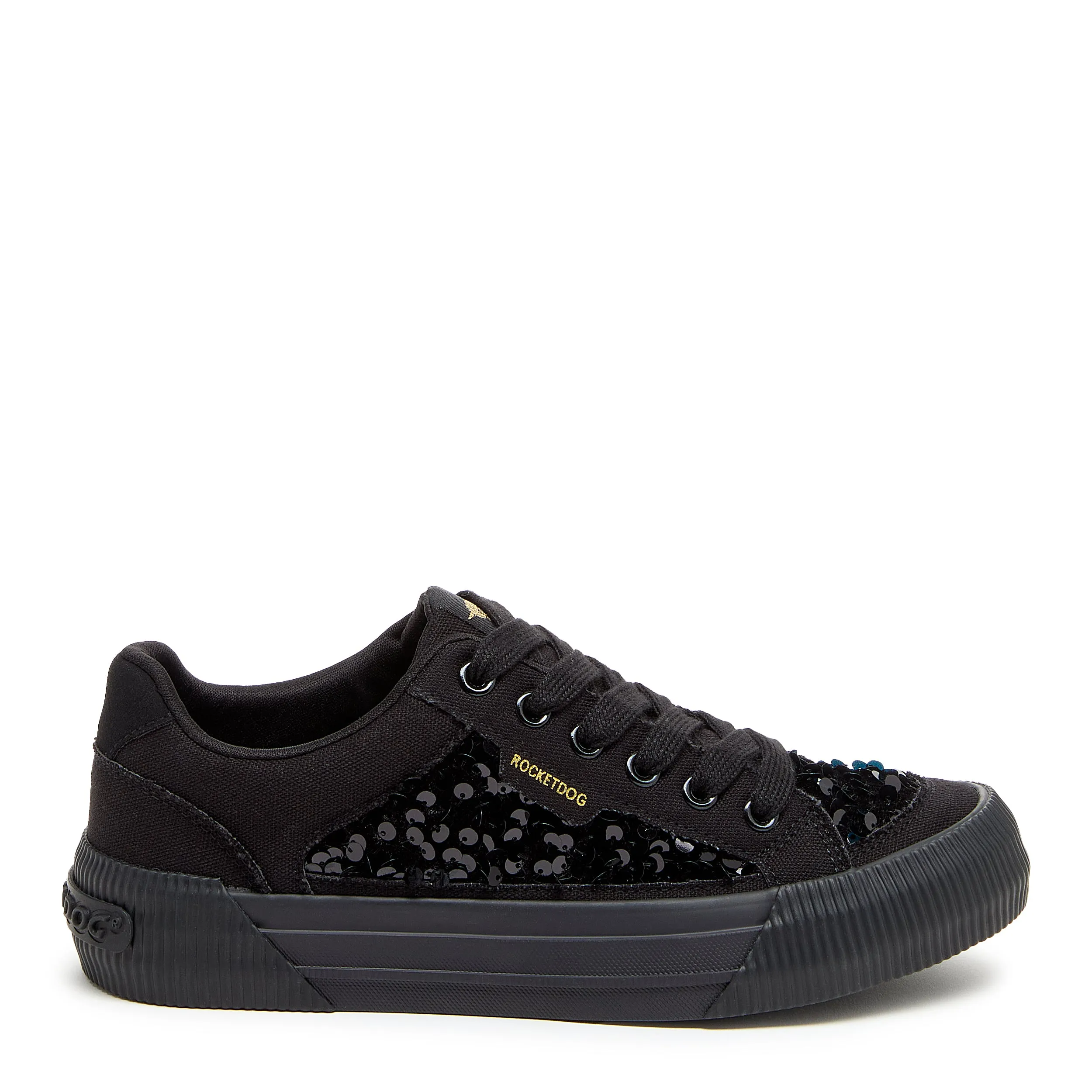 Cheery Black Sequin Sneaker City Stride
