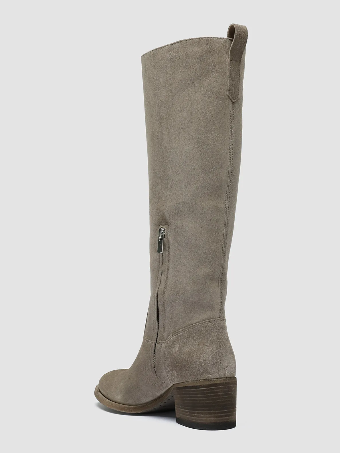 DENNER 116 - Grey Suede Zip Boots Rich Glow