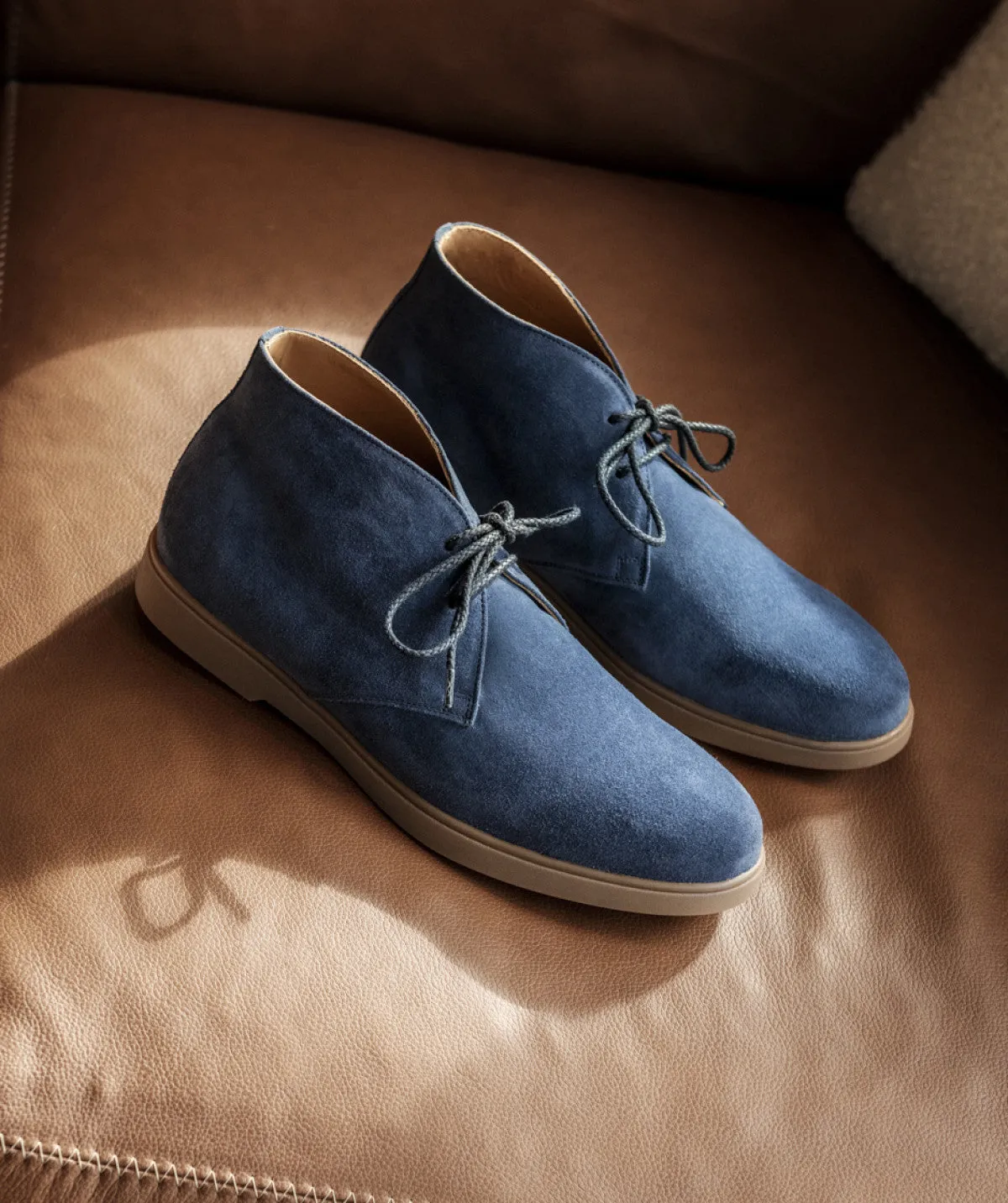 Smooth Soles Bottines SAHARA Daim Bleu