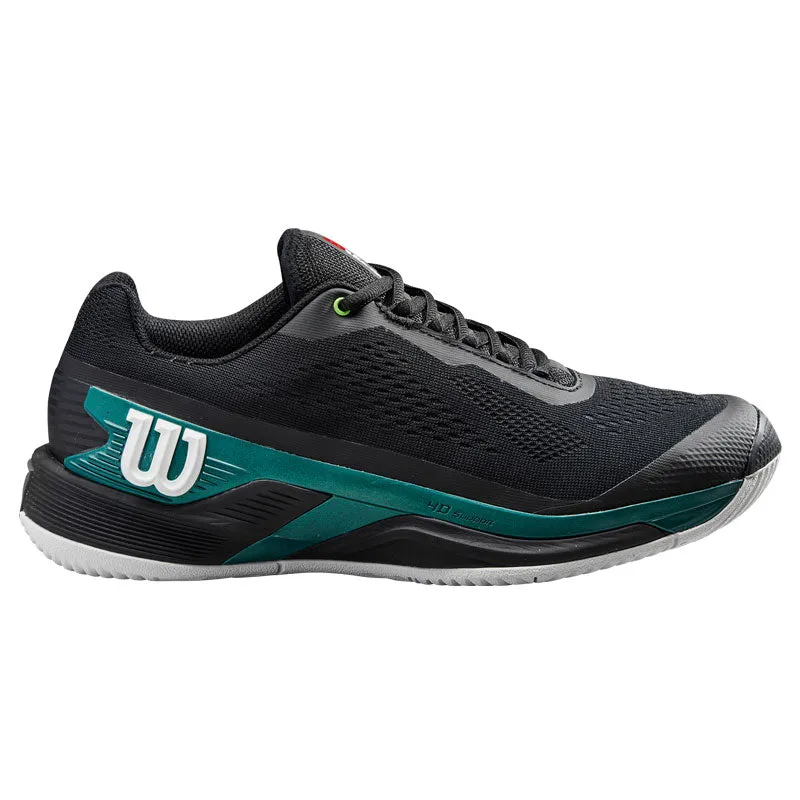 Soft Material Fight Mode Wilson Men's Rush Pro 4.0 Tennis Shoes Black Deep Blue